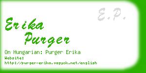 erika purger business card